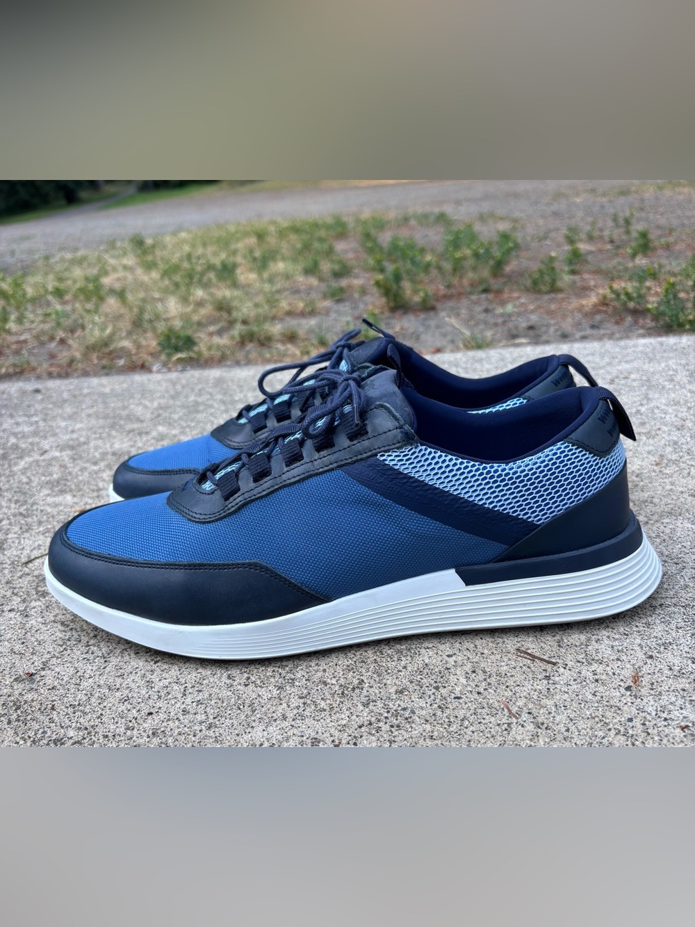 Wolf & Shepherd Crossover Victory Trainer Men’s 11 Blue Italian Leather Sneakers